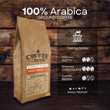 COFFEE CRUISE Sweet Brazil Brasilianische Kaffeebohnen 1kg - Mittlere Röstung - Aroma Kakao und Schokolade - Für alle Kaffeemaschinen - 100% Arabic