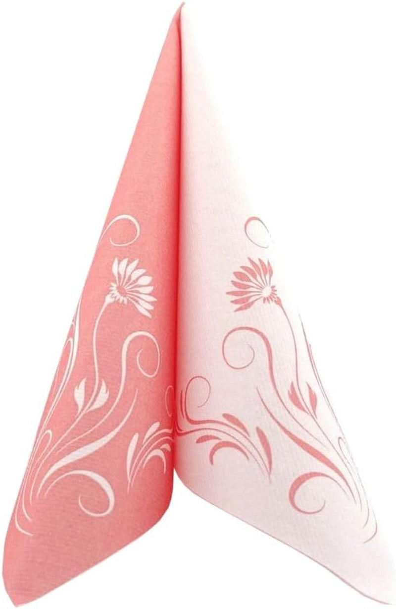 Appartina Elegantia 40x40 cm stoffähnliche Airlaid-Servietten, hochwertige Hochzeitsserviette, stoffähnliche Hochzeitsservietten, Einwegservietten für verschiedene Anlässe (Altrosa)