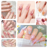 Nail Art Flowers Set Dekoration - Gelnägel Zubehör 3 Farben(Orange,Blassrosa,Rose),Nail Art Aufkleber Trockene Blumen Kit Getrocknete Blumen Zubehör Set DIY Nageldekoration