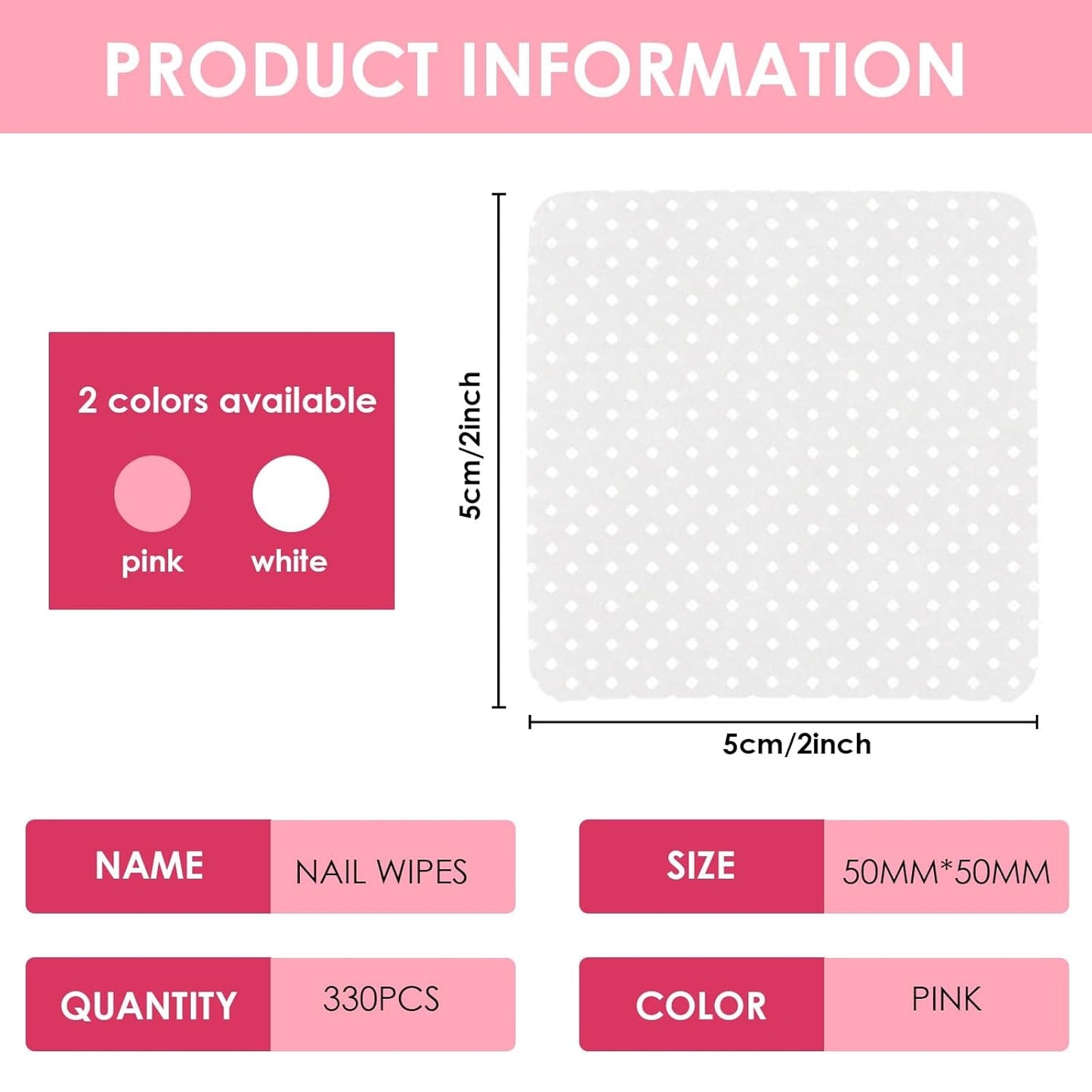 330 Stück Fusselfreie Nägel Wattepads, Fusselfreie Nageltücher, Nagel Wischtücher Wattepads, Nagelleck Entfernen Für Cleaner Gelnägel Nail Wipes Pads (Weiß)