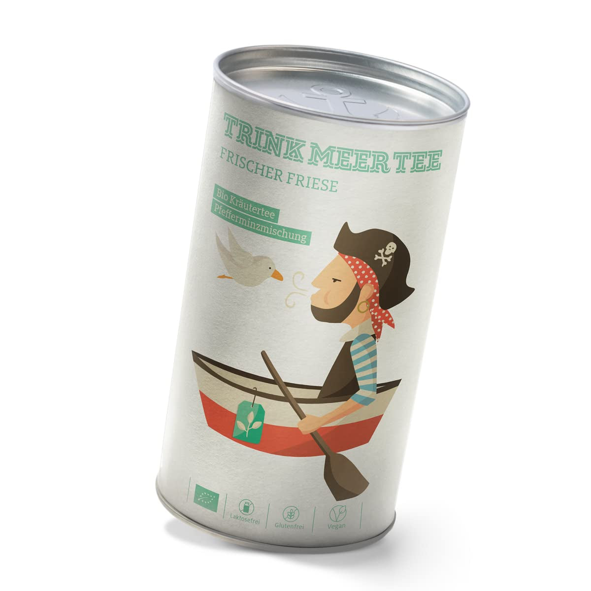 Trinken Sie mehr Tee FRISCHER FRIESE - Bio-Kräutertee | Minzmischung | Bio-Minztee | Loser Tee in Teedose | Geschenk I 50 G