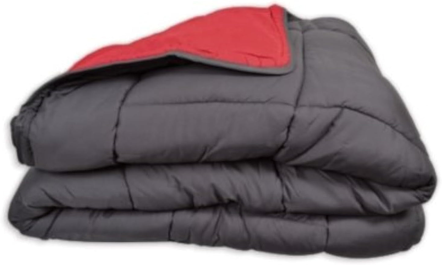 Calgary Bettbezug Polyester grau/rot, Polyester, grau/rot, 200 x 140 x 1 cm. Bettdecken und Steppdecken Naty Shop 220 x 160 x 1 cm