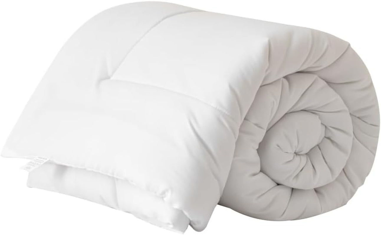 Good Nite Einzelbett-Bettwäsche-Set, 15 Tog, winterwarmes Einzelbett, weiche Polyester-Hohlfaser, weiße Bettwäsche mit Eckstreifen, maschinenwaschbar (weiß, 15 Tog, 130 x 150 cm), Naty Shop Bettdecken, weiß, 15 Tog, 130 x 150 cm