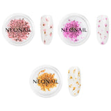 NÉONAIL Nail Art Flowers Set – Trockenblumen – Getrocknete Blumen – Nageldesign Zubehör – Nageldekorationen – Getrocknete Blüten – Nageldekoration – Gelnägel Zubehör – 3 Farben – Rosa, Lila, Orange