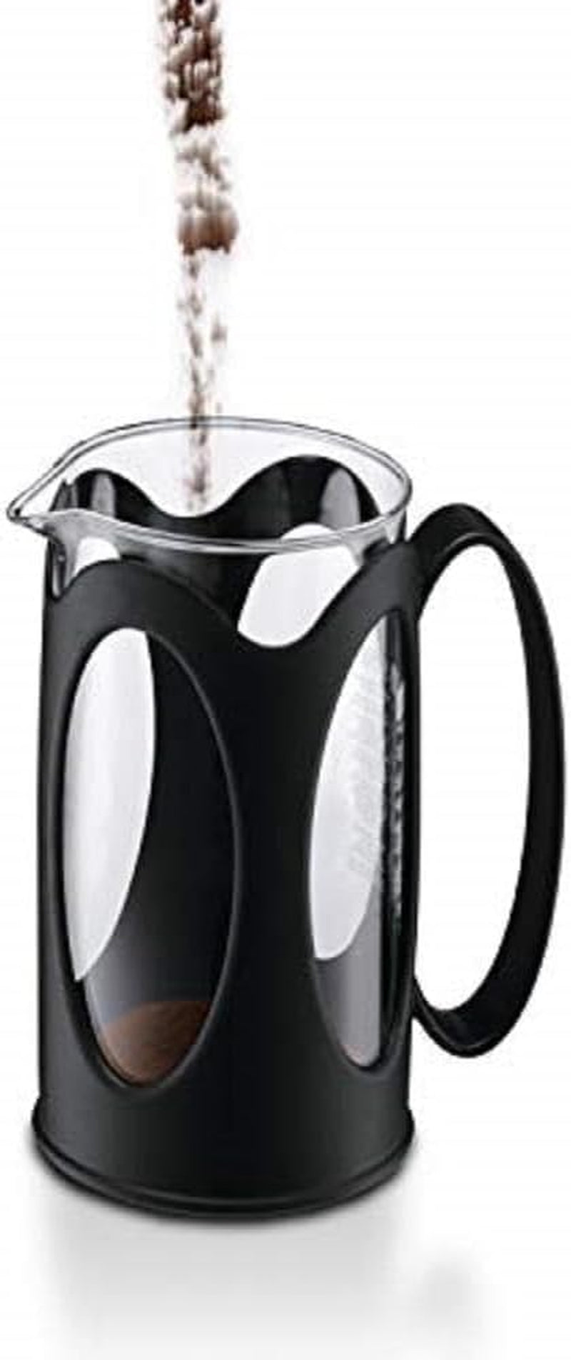 Bodum Kenya Kaffeemaschine – 1 l / 8 Tassen – manuelle French Press aus Borosilikatglas und Edelstahl – spülmaschinenfest – hergestellt in Portugal