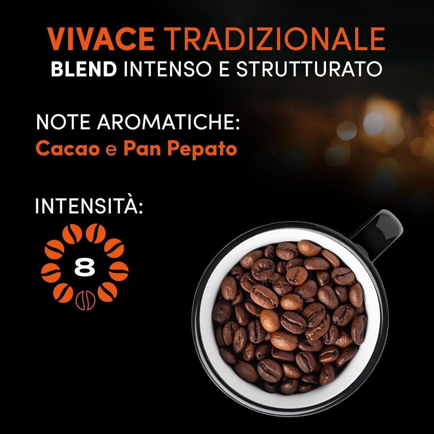 Pellini N.82 Vivace, Kaffeebohnen für Espresso 1 kg, Arabica- und Robusta-Mischung mit kräftigem und ausgefungem Geschmack, mittlere Röstung