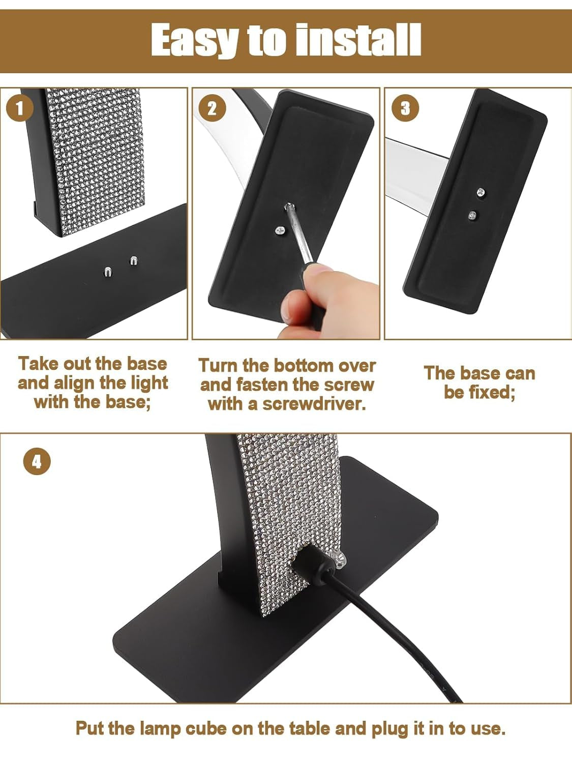 Kalolary Lampadaire, Lash Lumière Pour Extensions De Cils Regglable À 360°, 3000K-6000K Halbmondlampe, Lamp De Beauté (Halbmondlampe)