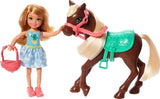 Barbie GHV78 – Club Chelsea Spielset mit Puppe und Pferd, ca. 15 cm große Blondine mit Mode und Accessoires, Geschenkspielzeug für 3–7 Jahre alte Babypuppen, Naty Shop Single