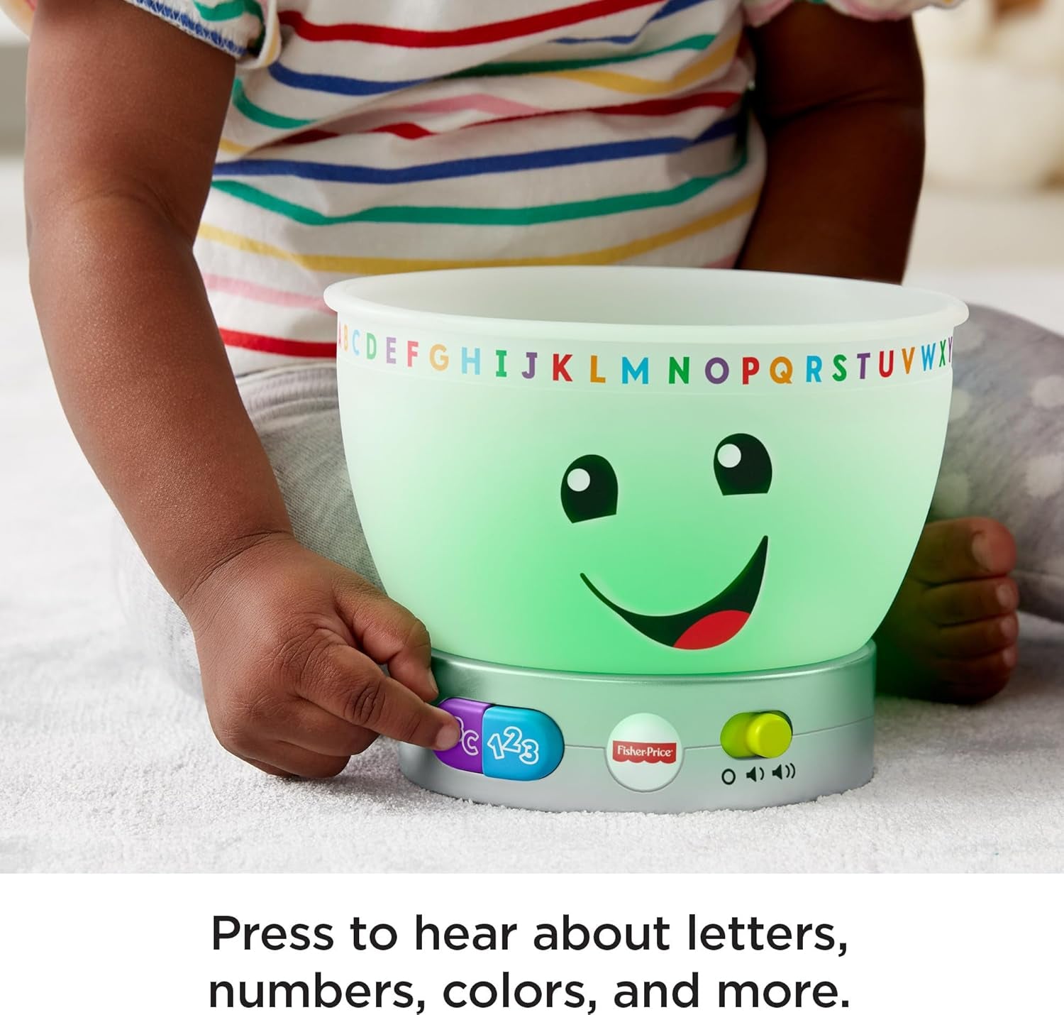 Fisher-Price Laugh & Learn Baby-Lernspielzeug, magische Farbrührschüssel mit Musik und Lichtern für 6 Monate+, GJW20 Babyspielzeug Naty Shop