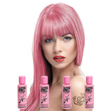 GO TOXIC UV semipermanente Haarfärbecreme 100 ml (1 Packung) Naty Shop Candy Floss rosa Haarfärbemittel 100 ml (4 Packung)