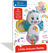 Clementoni 17778 – Rassel „Kleines Einhorn“ – Sonaglio Neonato Con Massaggiagengive, Giocattolo Bambini 3 Mesi, Rafforza Le Capacità Motorie E Sensoriali – Made in Italy Jucarii Bebe Naty Shop