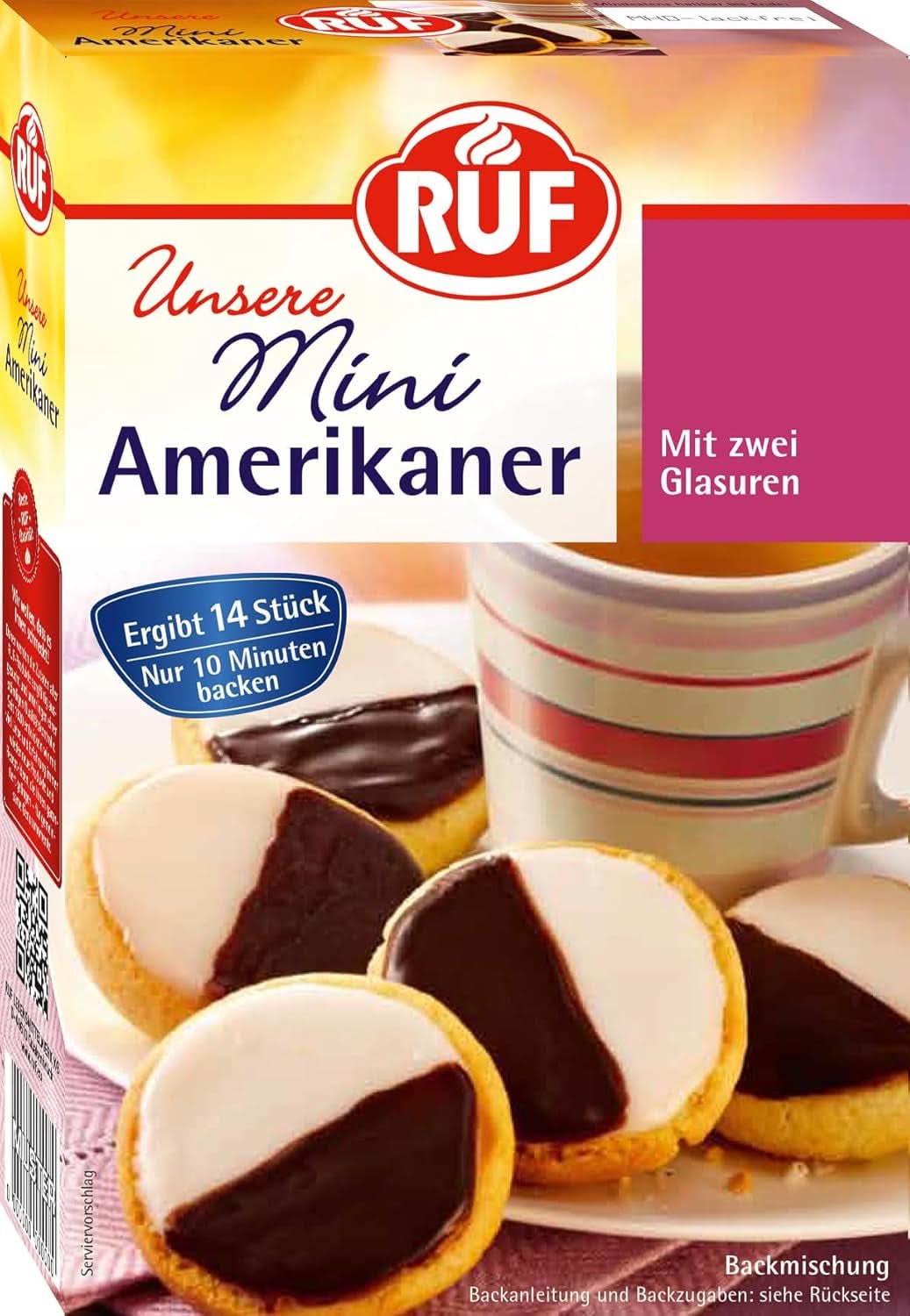 RUF Mini-Muffins mit Zitrone, Backmischung mit Zitronengeschmack, 350 Gramm Kitchen Naty Shop American Muffins