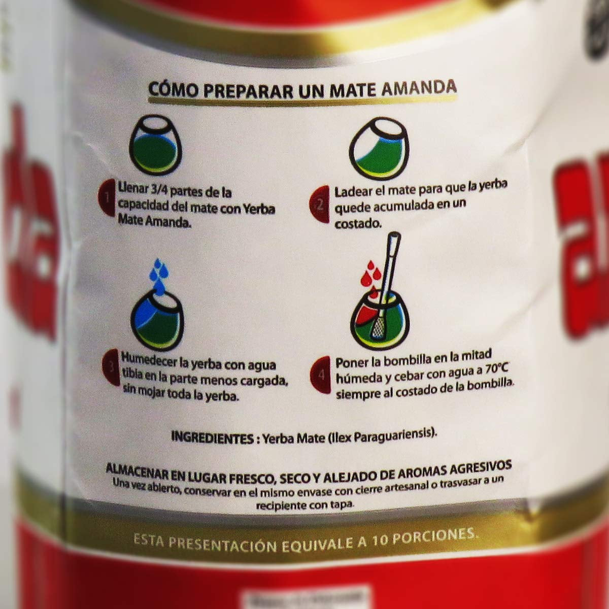 Elaborada Yerba Mate Tee 500G | Traditioneller Mate-Tee | Yerba Mate Tee Elaborada Con Palo Lose Blätter 0,5 kg