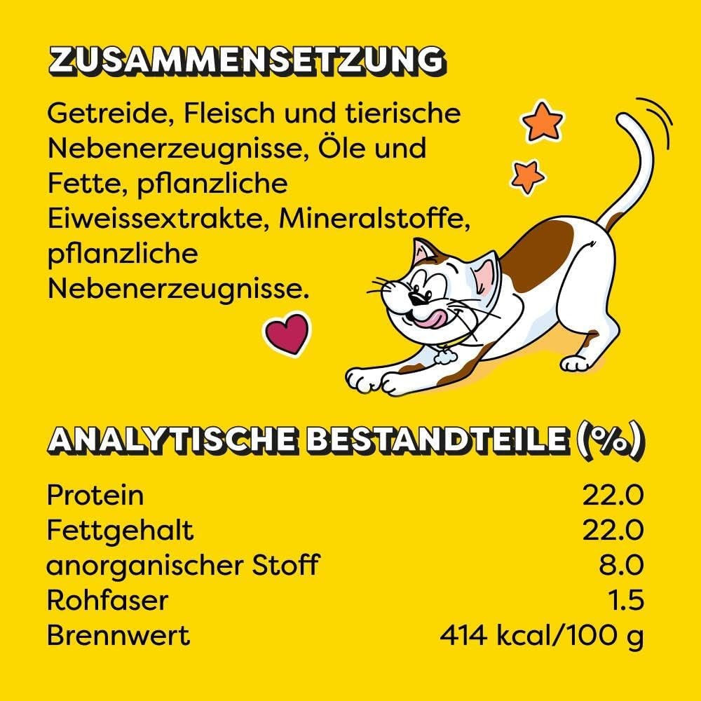 DREAMIES SHAKE UPS Multivitamin Seafood Festival Katzensnacks in Portionsbeuteln – 55 g (6 Beutel)