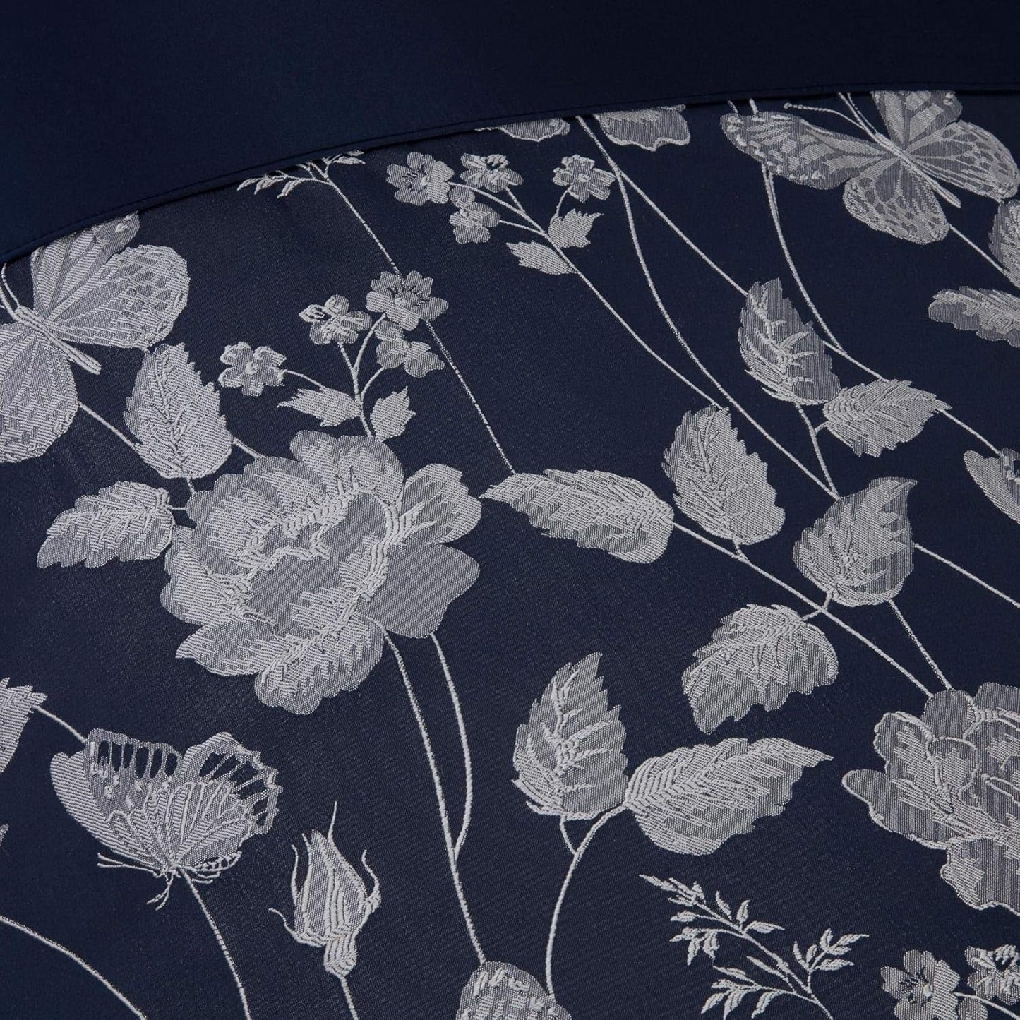 Butterfly Meadow Bettdecke für Super-Kingsize-Betten, 100 % Polyester, marineblaue Bettdecken und Steppdecken Naty Shop