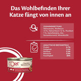 Wellness CORE Signature Selects 8 x 79 g, Mischung aus Rind, Huhn und Truthahn – Nassfutter für Katzen, köstliche Streifen in Soße, getreidefrei, natürlich, hypoallergen, proteinreich, reich an Fleisch