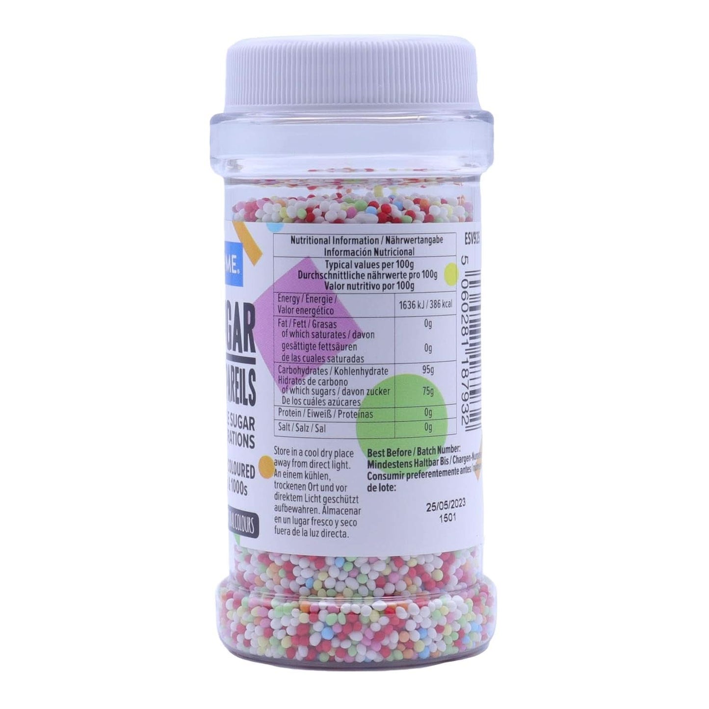 PME Nonpareilles Mehrfarbig, 80 Gramm Streusel Naty Shop