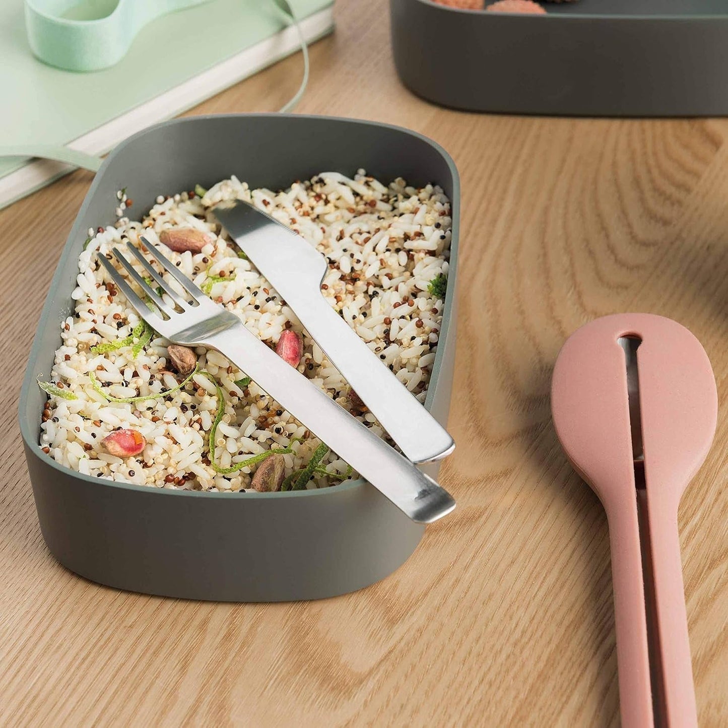 BergHoff Doppel-Bento-Box – Leo (Lunchbox-Set 19 x 12,5 x 9 cm, zwei Boxen, mikrowellengeeignet, luftdichter Verschluss, spülmaschinenfest, ideal für Snacks/Snacks/Salat) 3950126 Frischhaltedosen Naty Shop