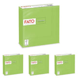 , Einweg-Papierservietten, ideal für zwanglose Mittagessen und Buffets, Packung mit 50 Servietten, Größe 33 x 33, 4-fach gefaltet, 2-lagig, apfelgrüne Farbe, 100 % reines Zellulosepapier, FSC