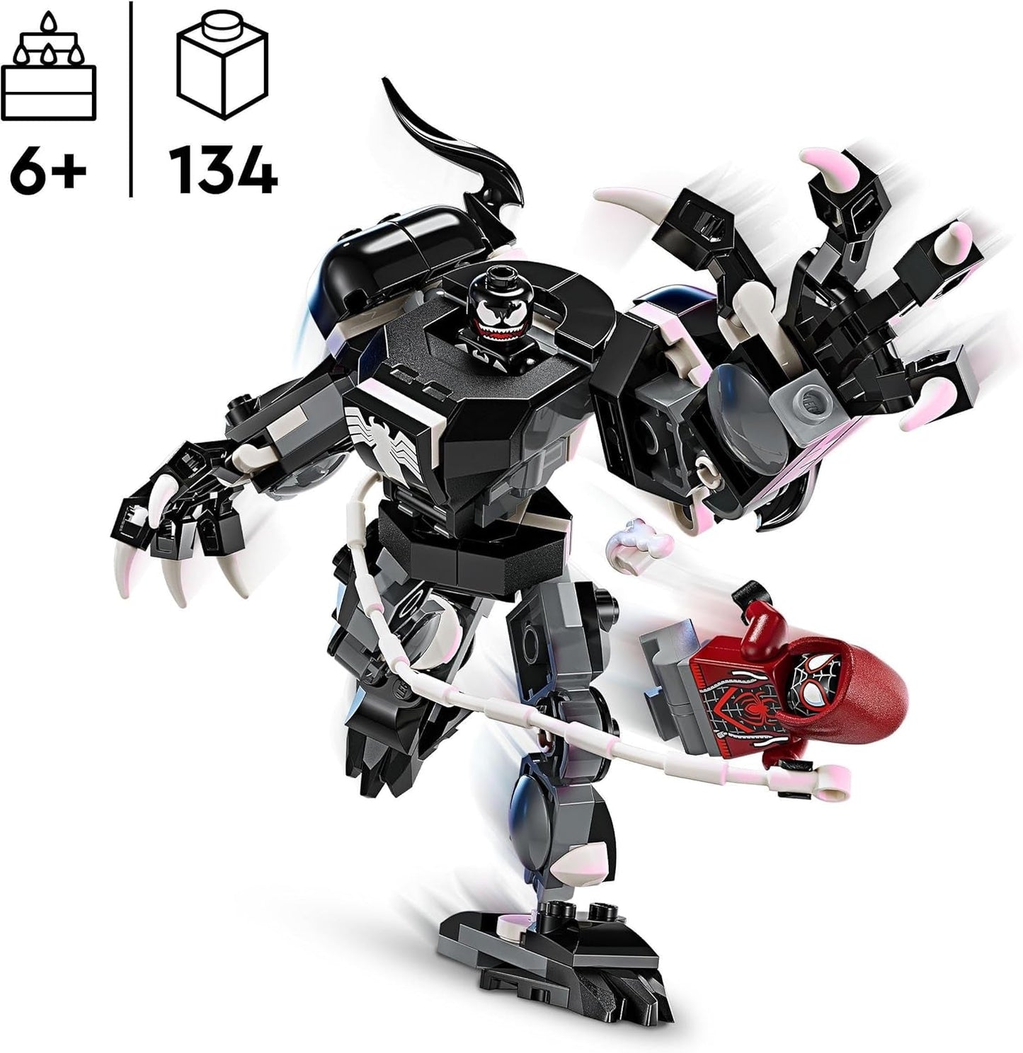 LEGO Marvel Venom Mech Vs. Miles Morales bewegliche Actionfiguren für Kinder, Spider-Man-Set mit Superhelden-Duell-Minifiguren, Spielzeuggeschenk für Jungen und Mädchen ab 6 Jahren, 76276 Bausets. Besuchen Sie den LEGO-Store