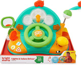 Bright Starts, Spielzeuglenkrad, Lights & Colors Driver, mit Musik, Autogeräuschen, Blinkern, Schalthebel und mehr Bebe Naty Shop Toys