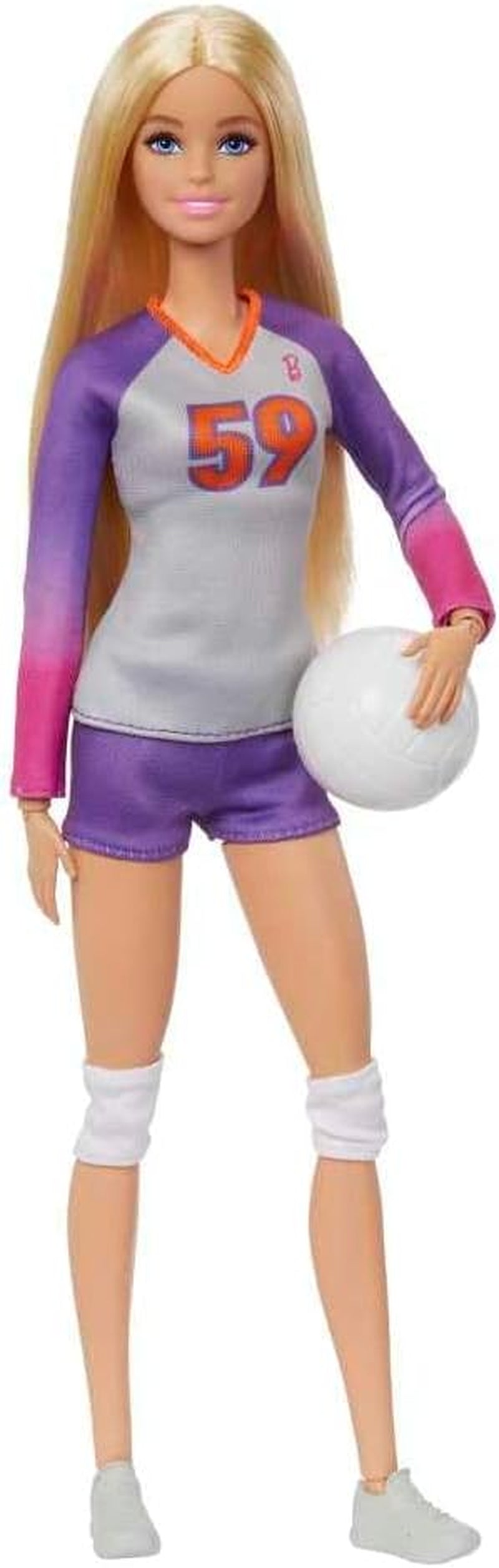 Barbie Made to Move – Volleyball-Spielerpuppe mit T-Shirt und Ball – 22 Gelenke für realistisches Spielen, inklusive Volleyball und Sportbekleidung, HKT72 Naty Shop Moderne Puppen