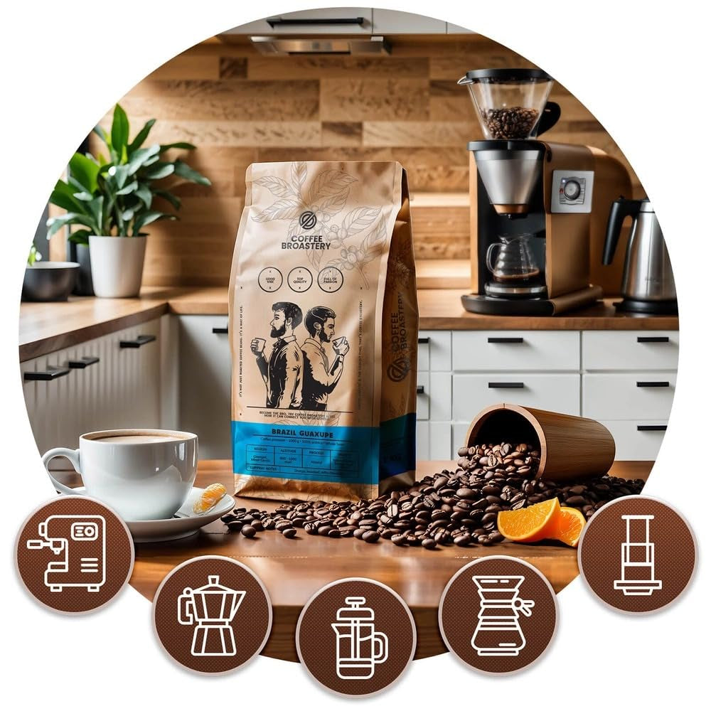 Satz Kaffeebohnen 3x1kg 3000g | Brasilien Guaxupe | Brasilien Mogiana | Brasilien Cerrado | Brasilien | Spezialkaffee | Frisch frittiert
