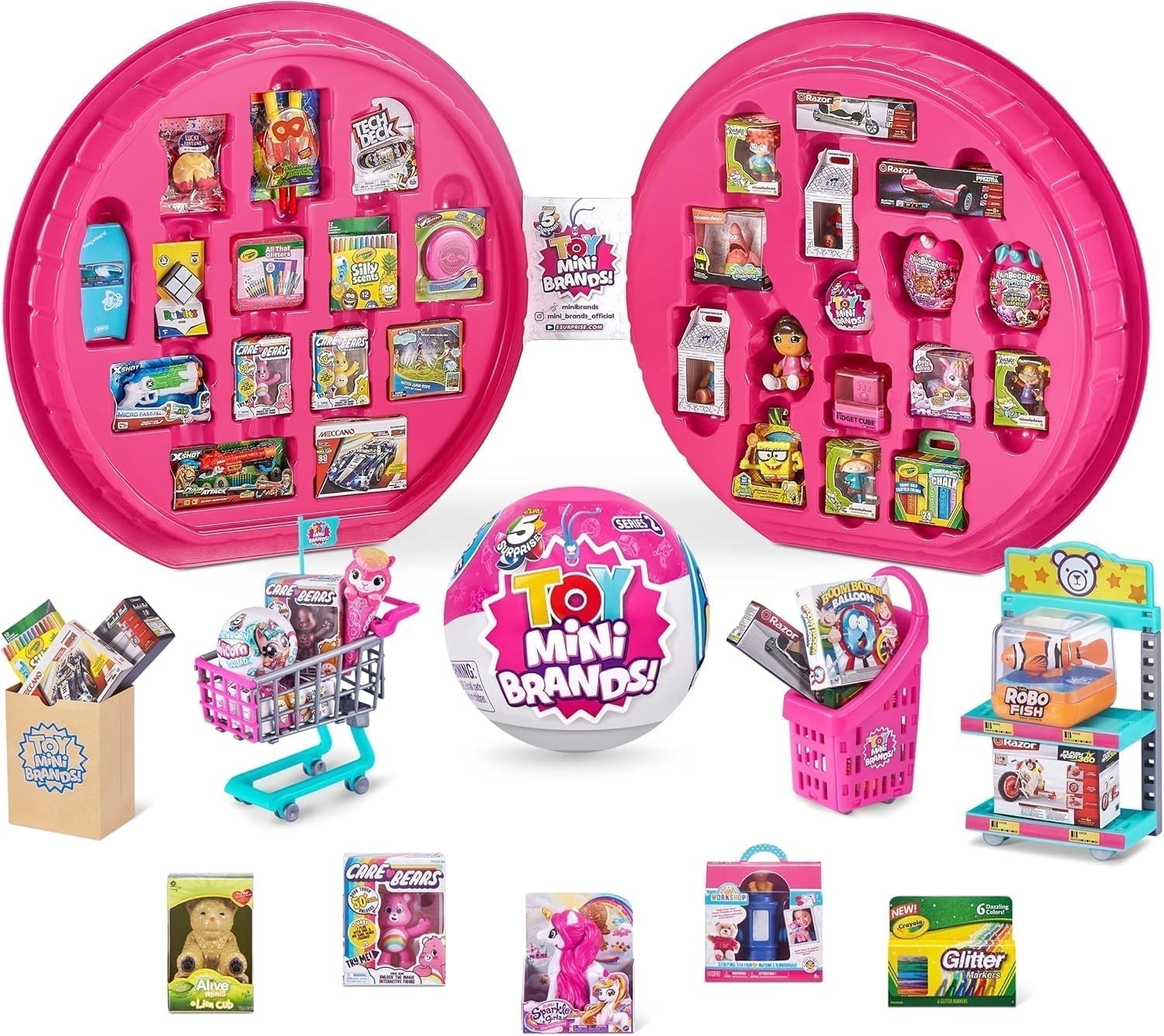 5 Surprise Toy Mini Brands Series 2 Collection Folder und 3 Surprise Kapseln von ZURU Actionfiguren Naty Shop