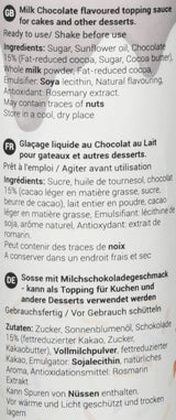 Sauce mit Milchschokoladengeschmack, 150 Gramm Glasuren und Dekor Naty Shop