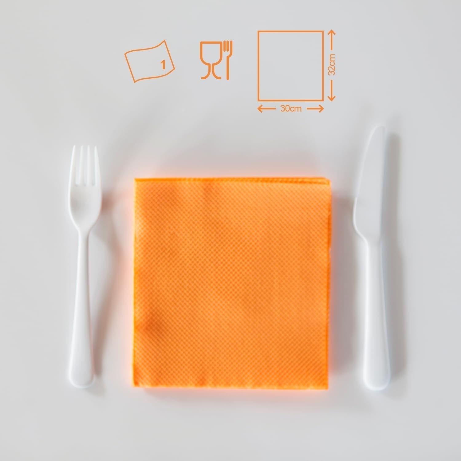 Renova Papierservietten, Red Label Orange – 70 Servietten
