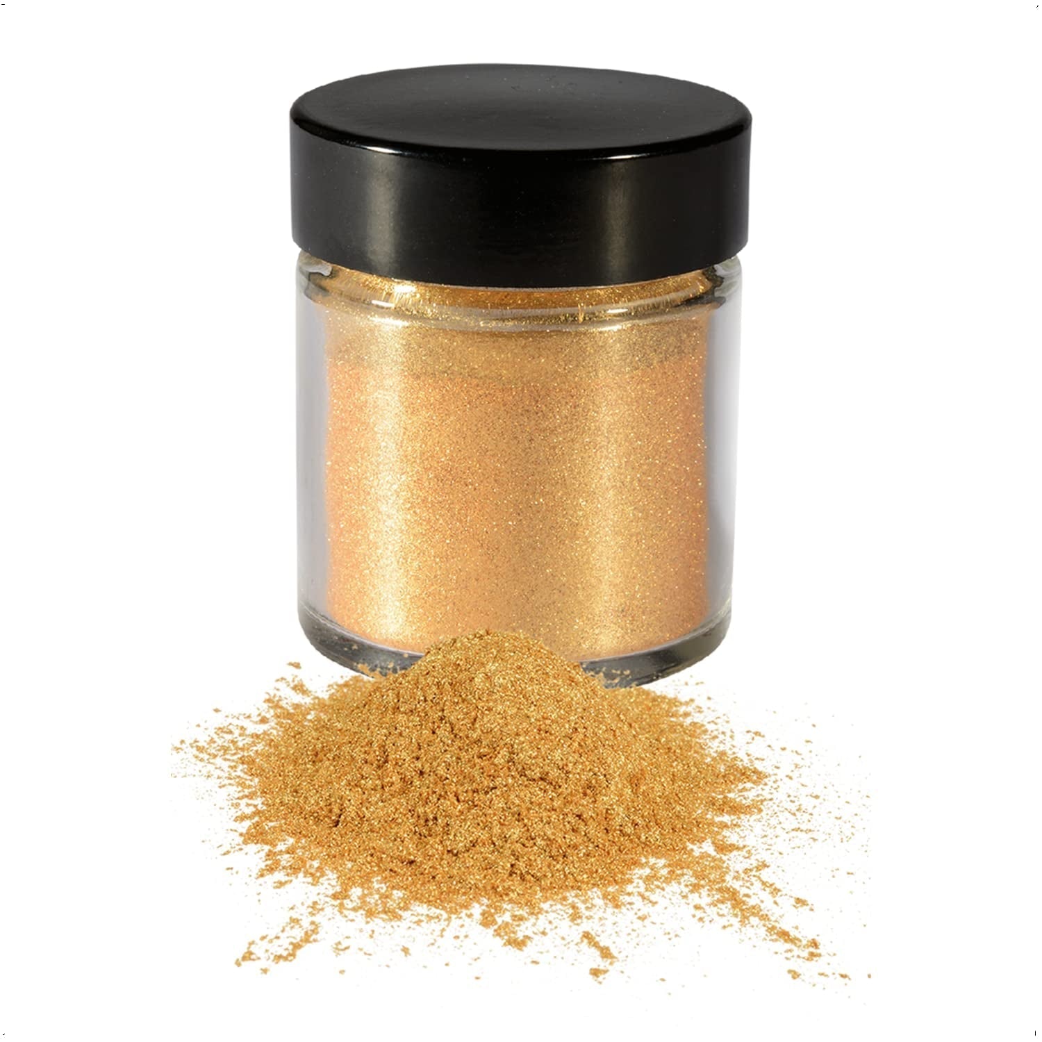 Günthart Backdecor Goldpulver – essbarer Glitzer, Lebensmittelfarbpulver, Getränkeglitzer – kleiner Glitzer mit Goldstaub für Backbegeisterte, 1 Packung (1 x 7 g)