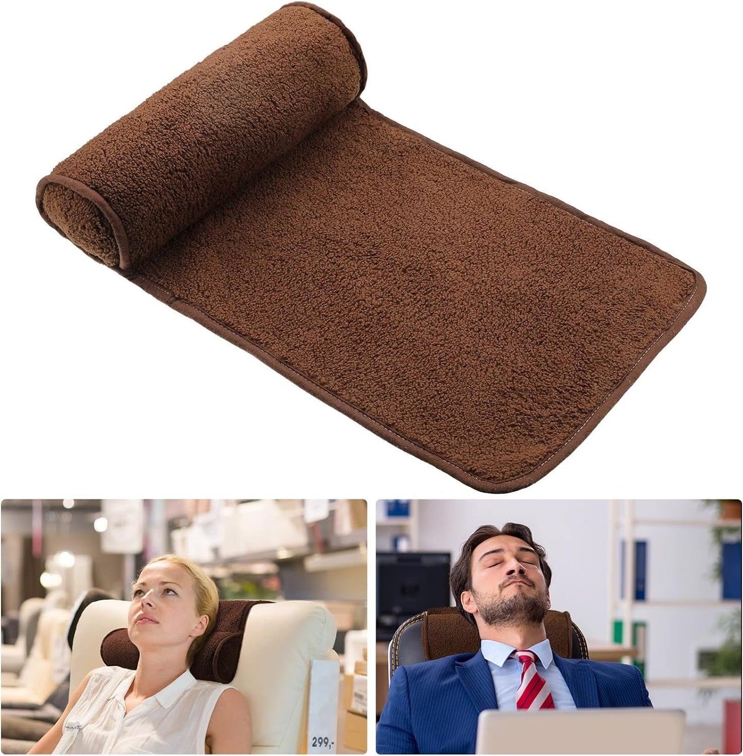 Chaiselongue-Nackenkissen, Kopfkissen, Plüsch, verstellbares Kissen, Nackenrolle, rutschfestes Fleece, Sofa-Nackenkopfstützkissen für Reisen, Zuhause, Chaiselongue, Sofa, Sessel (schwarz)