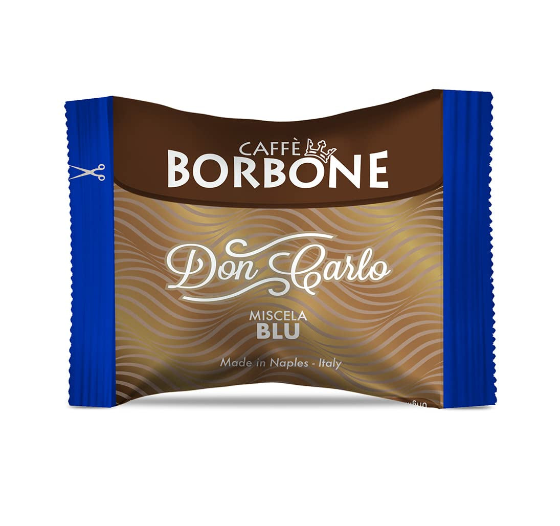 Caffè Borbone Kaffee Kapseln Don Carlo, Blaue Mischung - 100 Stück & Kaffee Kapseln Don Carlo, Rote Mischung - 100 Stück - Kompatibel mit Kaffeemaschinen der Marke Lavazza®* A Modo Mio®*