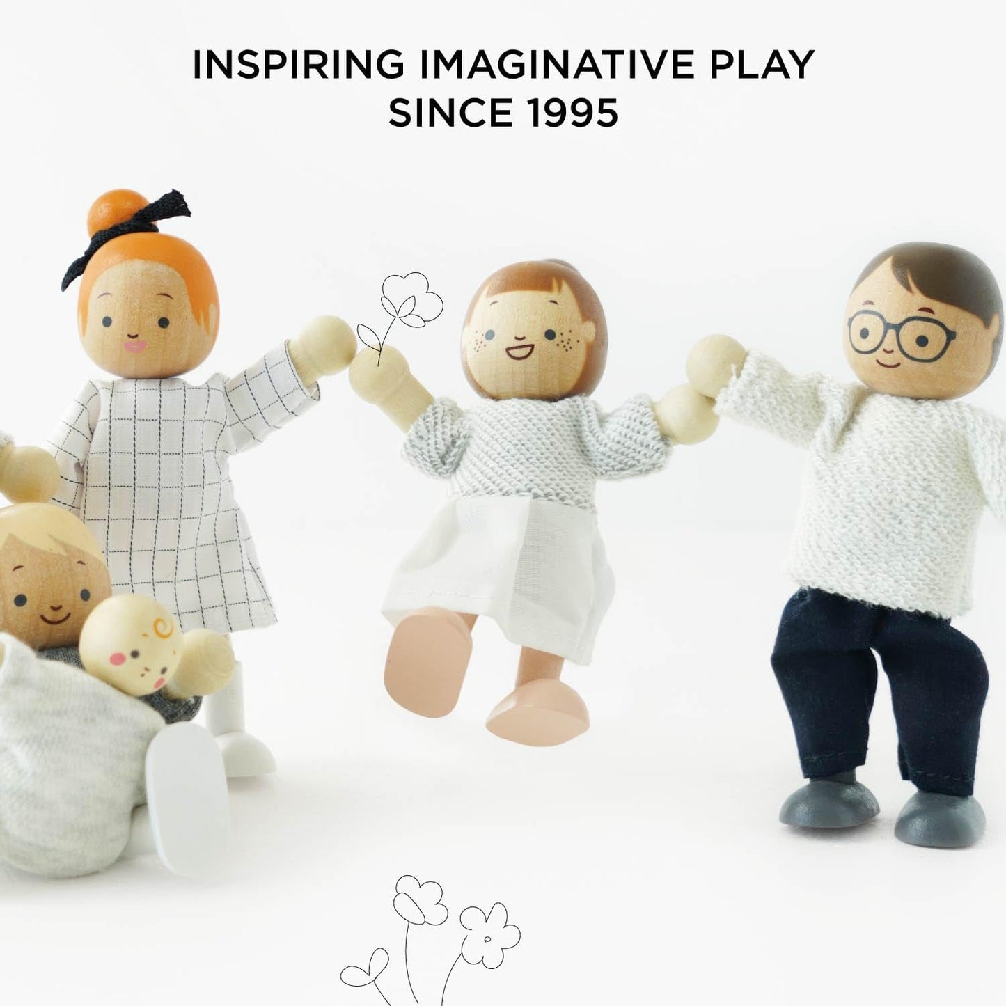 – My Doll Family Puppenhaus-Spielset aus Holz | Daisylane Puppenhaus-Zubehörsets für Mädchen – Geeignet für Kinder ab 3 Jahren P053