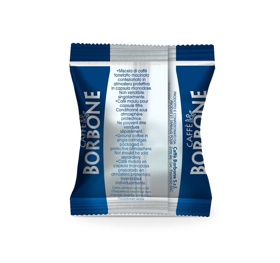 Caffè Borbone Kaffee Kapseln Respresso, Blaue Mischung, 100 stück & Kaffee Kapseln Respresso, Entkofeinierte Dek Mischung - 100 stück - Kompatibel mit Häuslichen Kaffeemaschinen Nespresso®*