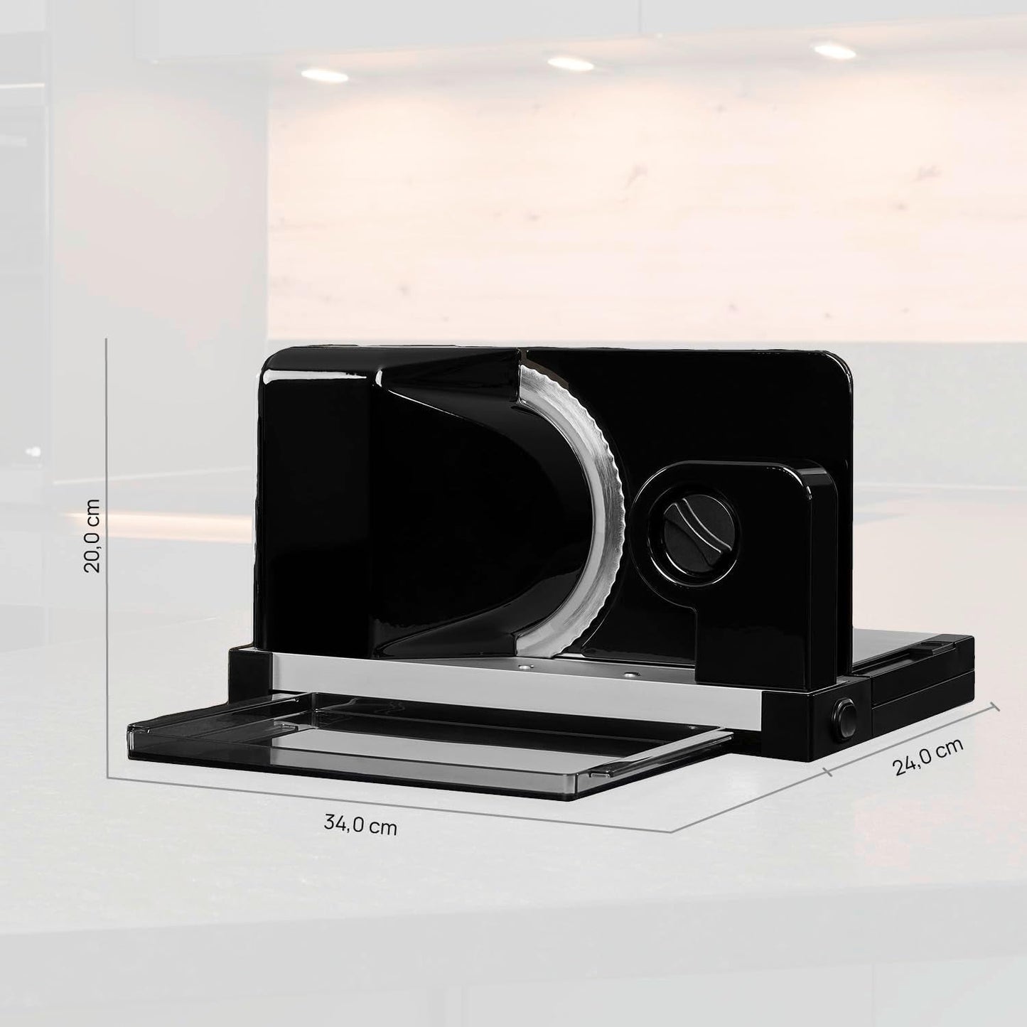 Ritter Icaro 5 Multifunktions-Klapp-Elektroschneider und Brotschneider aus Metall mit umweltfreundlichem Motor, hergestellt in Deutschland. Aktenvernichter und Schneidemaschinen Naty Shop