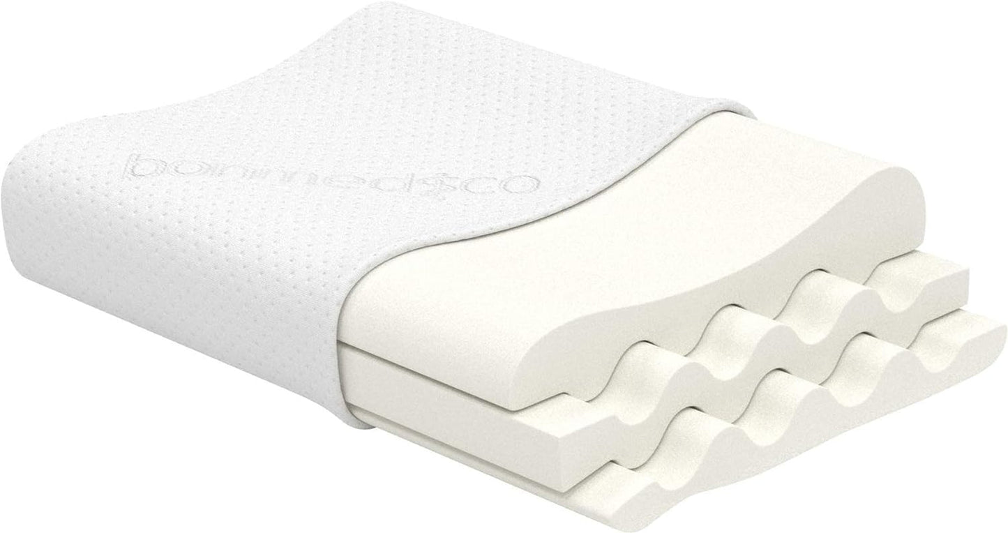 Bonmedico großes ergonomisches Kissen – orthopädisches Nackenstützkissen – Nackenkissen für Seitenschläfer, Rückenschläfer – Memory-Schaum-Kissen – Schlafkissen für Erwachsene – Wellness-Geschenke, orthopädische Nackenkissen, Naty Shop Standardtitel