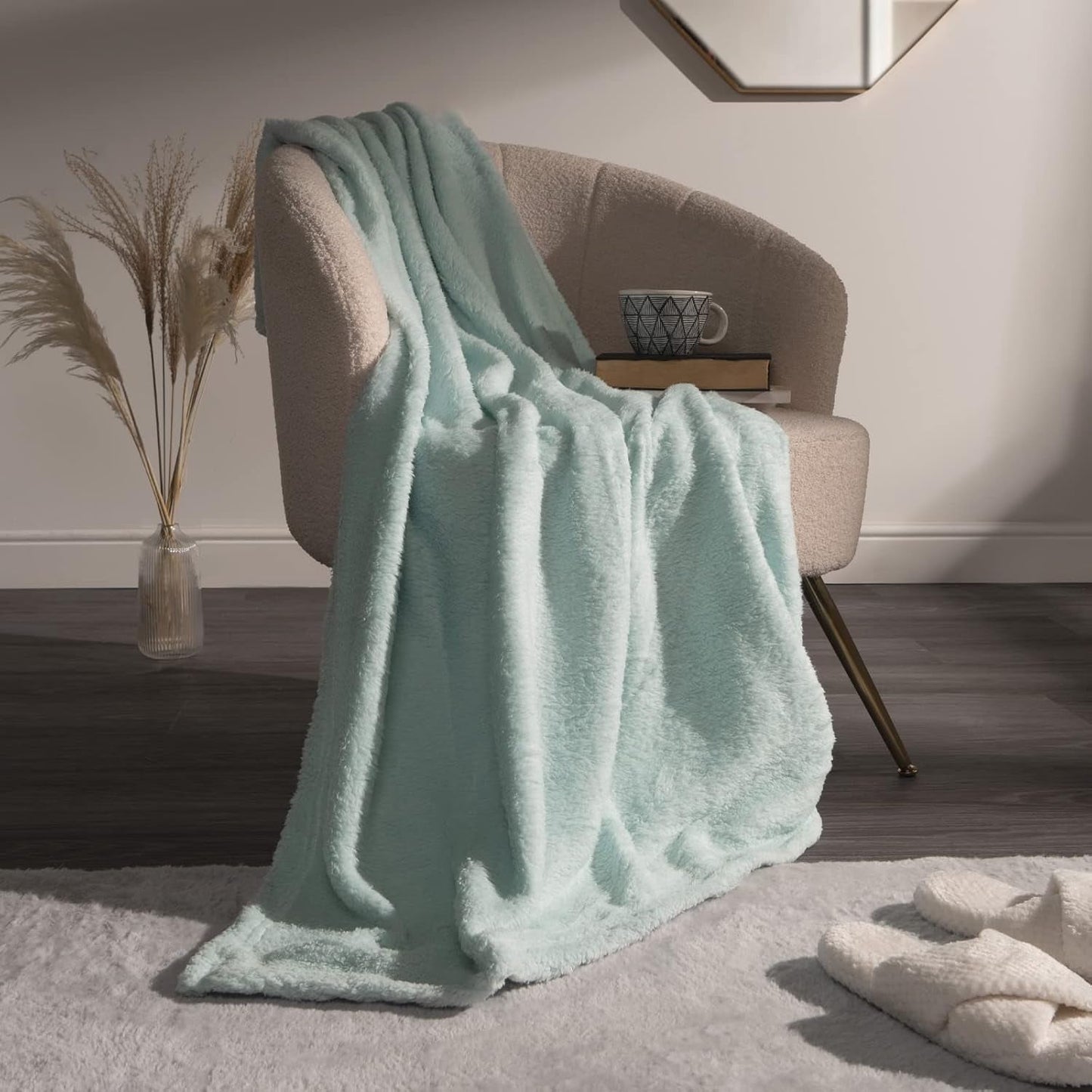 Brentford's Teddy-Fleece-Decke, große Bettdecke, Plüsch, superweich, warm, Schlafsofa, Tagesdecke, Schwarz – 150 x 200 cm. Betten und Decken. Besuchen Sie den Brentfords-Store Duck Egg 125 x 150 cm