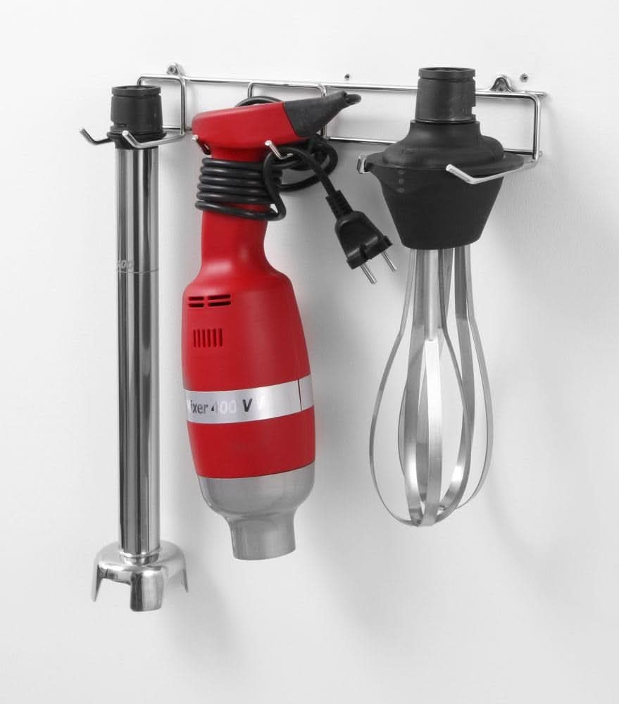HENDI Stand Mixer Set, Mit Schneebesen Und Halterung Zur Wandmontage, Stablänge: 400Mm, 9 Geschwindigkeiten: 2000 Bis 9000 RPM, Bis Zu 80 Liter, Ø100X750Mm, 230V/400W, Edelstahl, Polyamide Kitchen Naty Shop