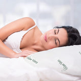 Mister Sandman Ergonomisches Kissen 40 x 80, Nackenkissen mit Aloe Vera-Kissenbezug, Visco-Kissen perfekt für Bauchschläfer, Rückenschläfer und Seitenschläfer, Memory-Schaum-Kissen, orthopädische Nackenkissen, Naty Shop