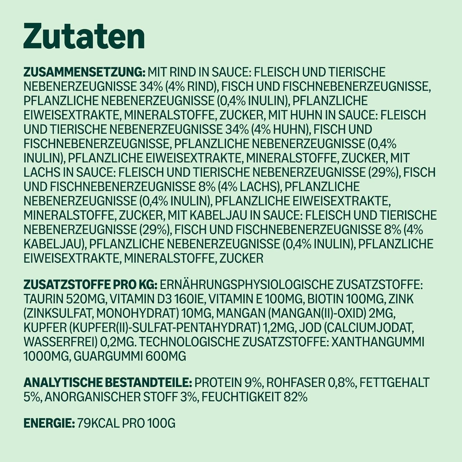Amazon Nassfutter für ausgewachsene Katzen, gemischte Auswahl in Sauce, 4,8 kg (48 Packungen x 100 g)