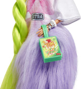 Barbie HDJ44 – Extra Puppe #11 in übergroßem T-Shirt & Leggings mit Haustier Papagei, extra langes neongrünes Haar & Zubehör, Flexible Gelenke, Spielzeug Geschenk für Kinder ab 3 Jahren