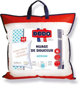 DODO Premium Kissen, 60 x 60 cm, mittlerer Komfort, Cloud De Douceur Kissen | Milbendicht und flauschig | Perkal-Baumwolle + Paspelierung. Maschinenwaschbar bei 40 °C. Standard-Kissen von Naty Shop