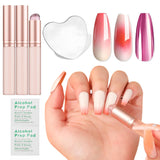 Aokitec 14 Stück Silikon Tool Nägel Pinsel Für Gel Naillack UV, Wiederwendbare Gel Pinsel Für UV Naillack Chrome Nail Powder, Nail Art Zubehör Für Ombre Blush Mirror Effekt, Nägel Selber Machen