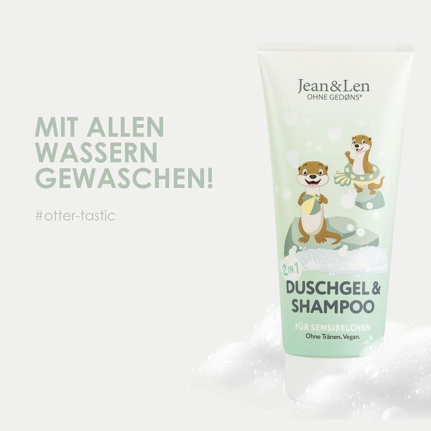 Jean & Len 2 in1, Duschgel und Shampoo für empfindliche Kinder, 200 ml Dusche und Bad Naty Shop