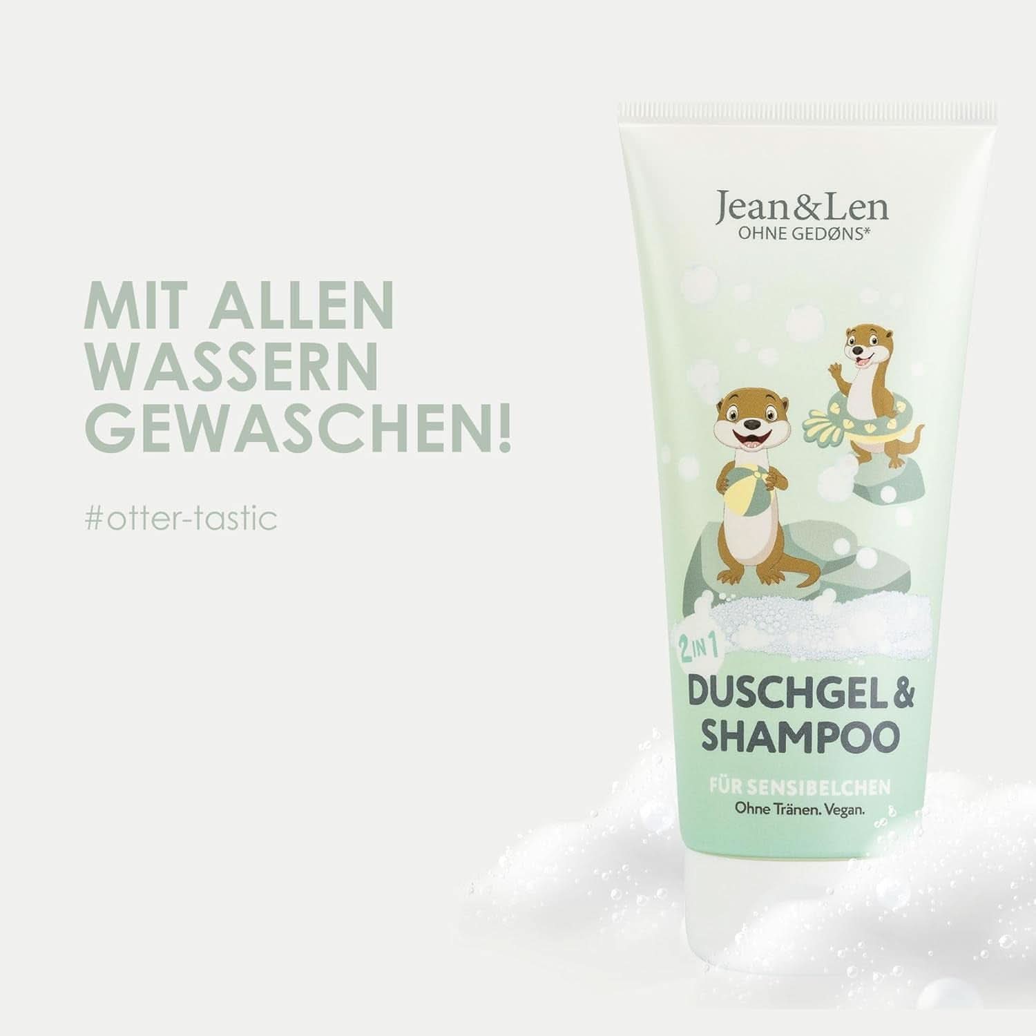 Jean & Len 2 in1, Duschgel und Shampoo für empfindliche Kinder, 200 ml Dusche und Bad Naty Shop