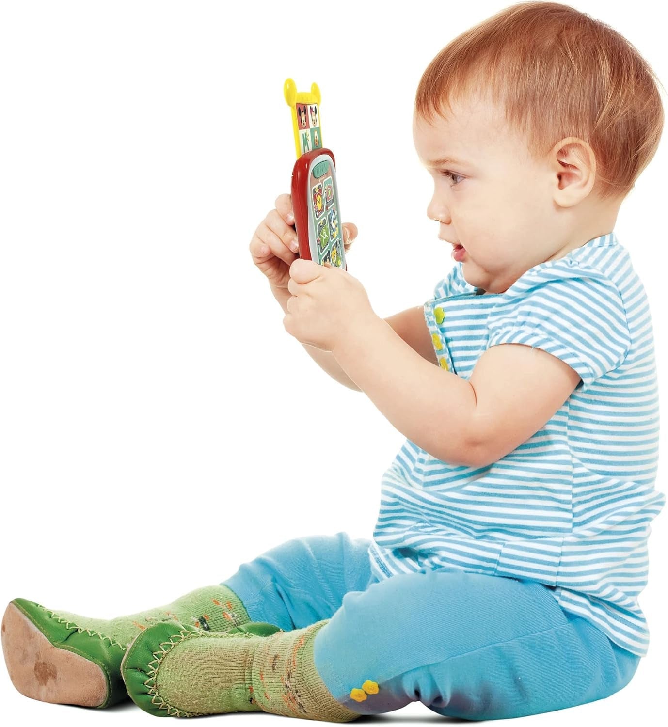 Clementoni 17711 Disney Baby Baby Mickey Smartphone, Kinderhandy mit Licht- und Soundeffekten, interaktives Spielzeug für Kinder von 9–36 Monaten, M, mehrfarbig, Bebe Toys Naty Shop