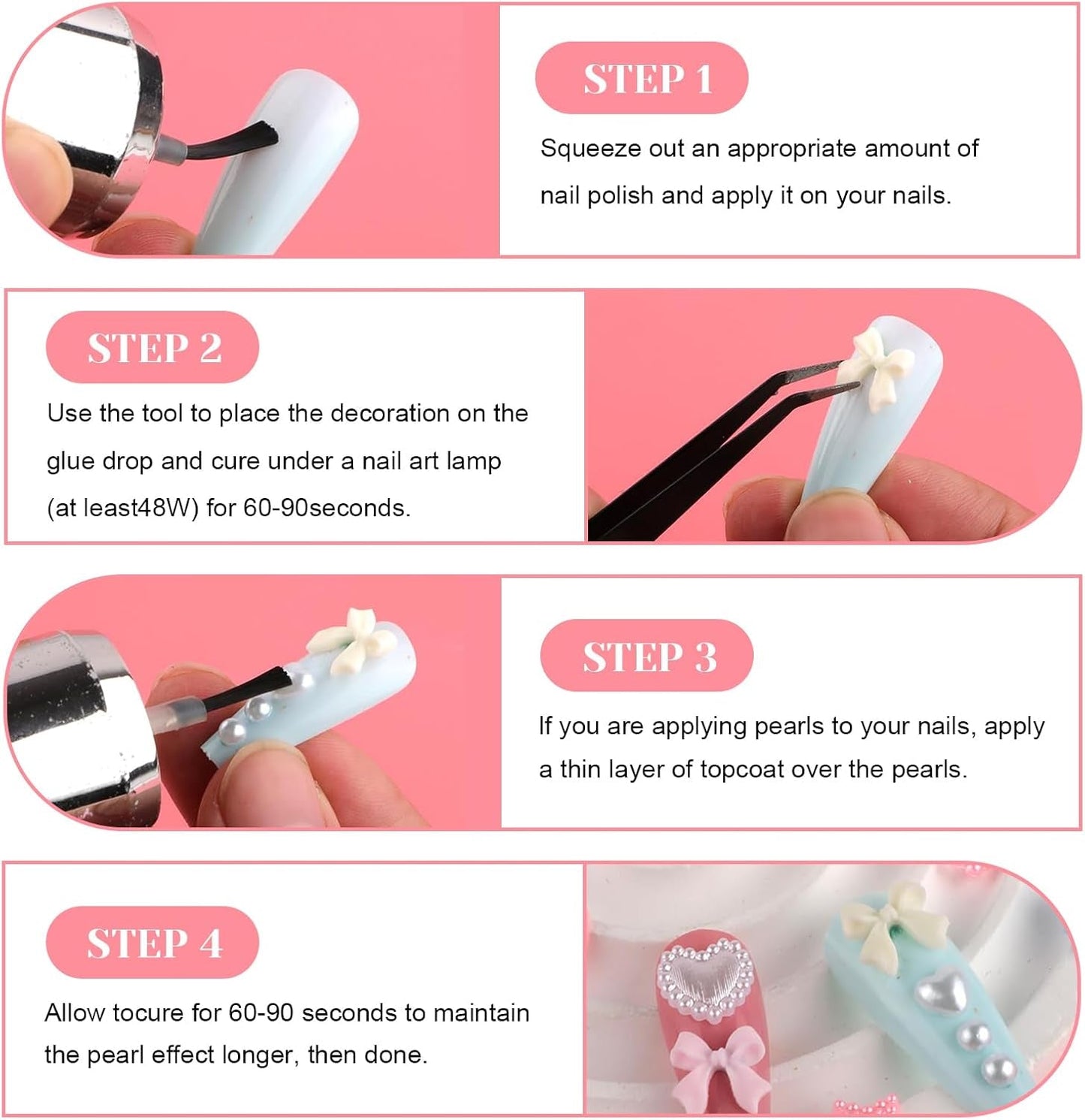 500 Stück 3D Nägel Charm Schleifen Charms Nägel Nail Art Charms Schleife Nagel Charms Nägel Nail Art Schleifen Nageldekorationen Mit Aufnahmewerkzeug Für Frauen Und Mädchen Nagel-Diy-Zubehör