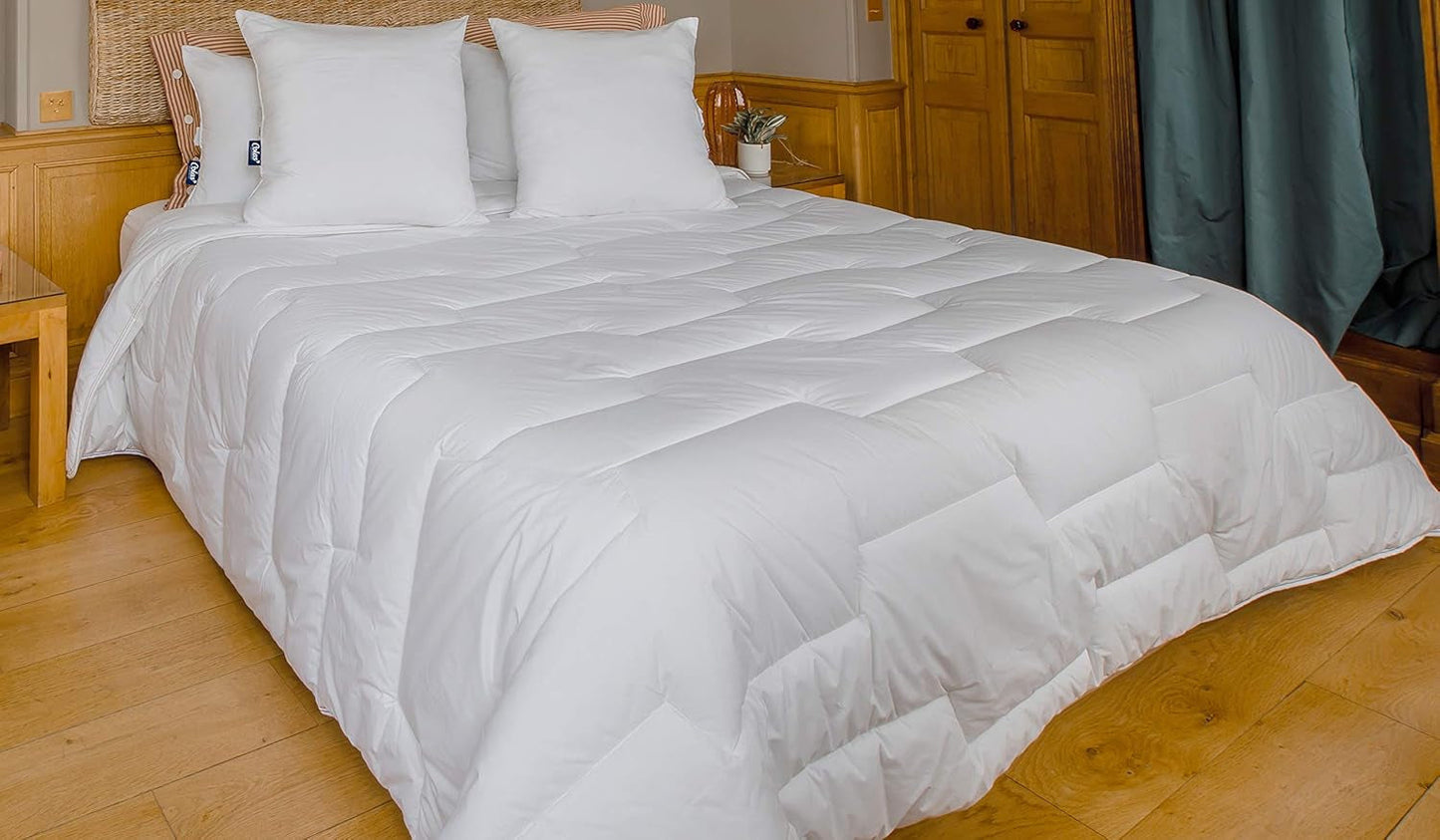Wärmeregulierende Steppdecke, gemäßigt, 240 x 220 cm, Schweiß, optimale Belüftung, 100 % Baumwolle, Perkal, frisches Gefühl, französische Steppdecken und Steppdecken Naty Shop