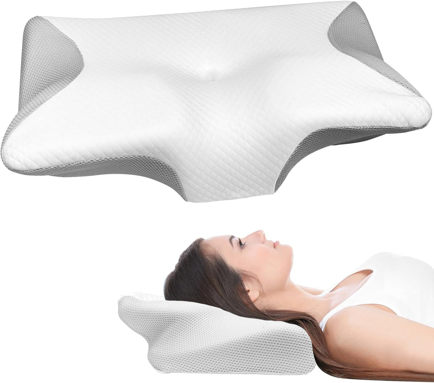 Orthopädisches Kissen, Nackenschmerzkissen, Memory-Schaum-Kissen, orthopädisches Nackenkissen, orthopädisches Schlafkissen, orthopädisches Nackenstützkissen, Teile für Anti-Schnarch-Kissen Zervikale orthopädische Kissen Naty Shop Standardtitel